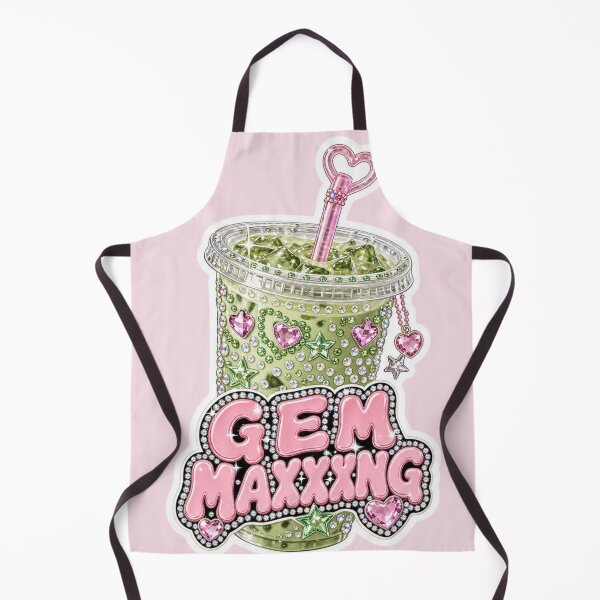 Item preview, Gem Maxxing Matcha Sticker – Bedazzled Rhinestone Iced Matcha Drink Y2K Kawaii designed and sold by MuseAI.