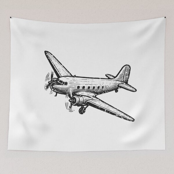 Item preview, Douglas DC-3 Vintage Airplane Sketch designed and sold by VectorForge Studio.