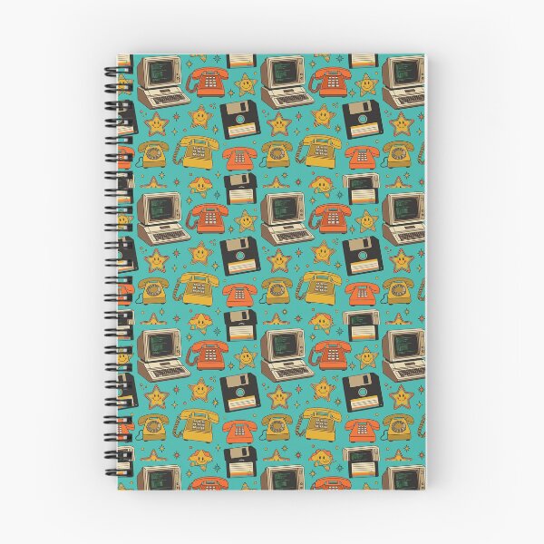 Item preview, Groovy Tech Retro Pattern - Y2K Computers and Floppy Disks designed and sold by conamor-bymel.