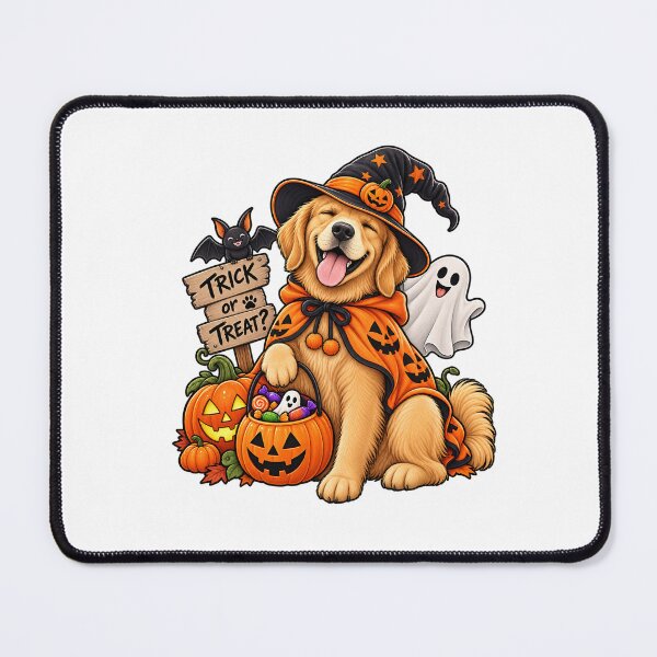 Item preview, Halloween Golden Retriever Witch Dog – Trick or Treat Spooky Halloween designed and sold by procreativefox.