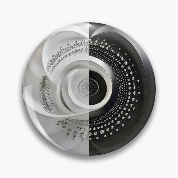 Item preview, Monochrome Geometric Spiral in Black and White  designed and sold by Vicky Brago-Mitchell®.