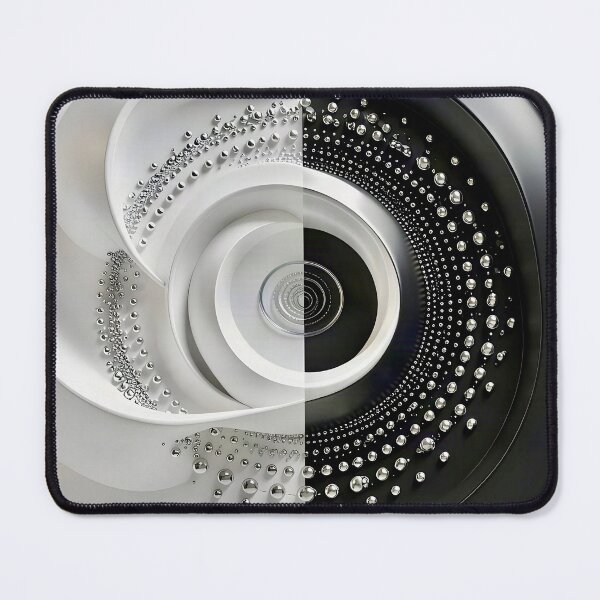 Item preview, Monochrome Geometric Spiral in Black and White designed and sold by Vicky Brago-Mitchell®.