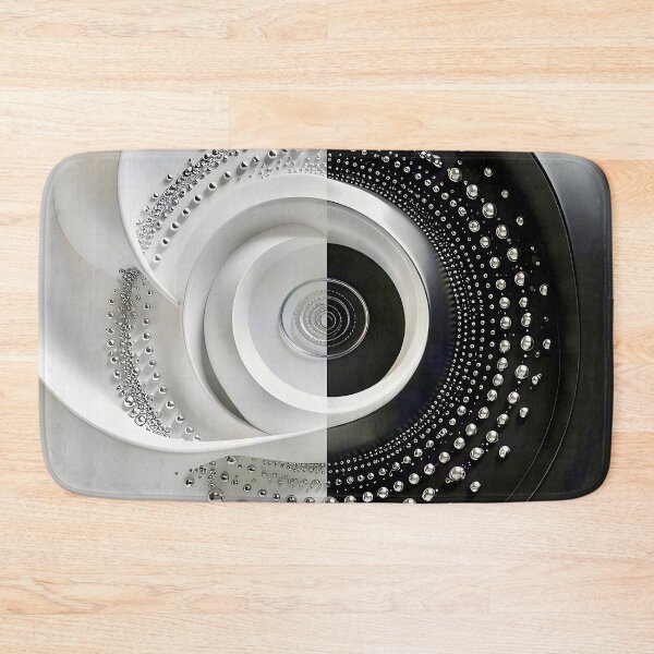 Item preview, Monochrome Geometric Spiral in Black and White  designed and sold by Vicky Brago-Mitchell®.