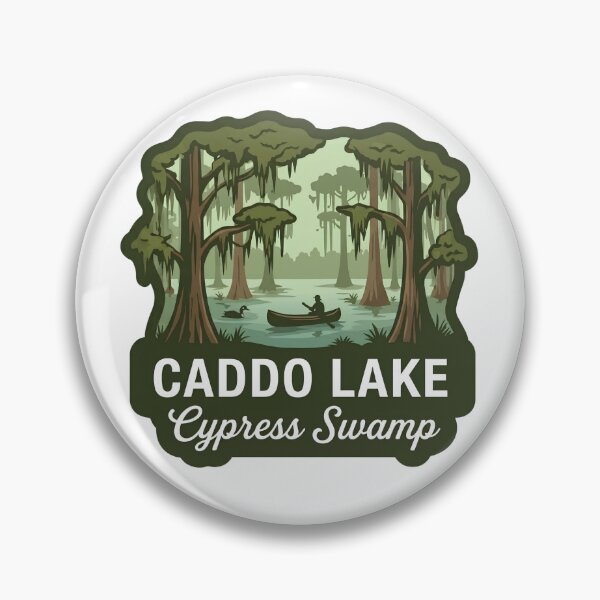 Item preview, Caddo Lake Cypress Swamp Texas Louisiana Vintage Canoe Patch designed and sold by LittleArij.