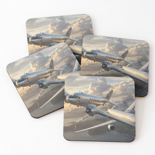Aperçu de l'œuvre Vols Cathay Pacific DC-3 et 777 Legacy créée et vendue par Airpower Art.