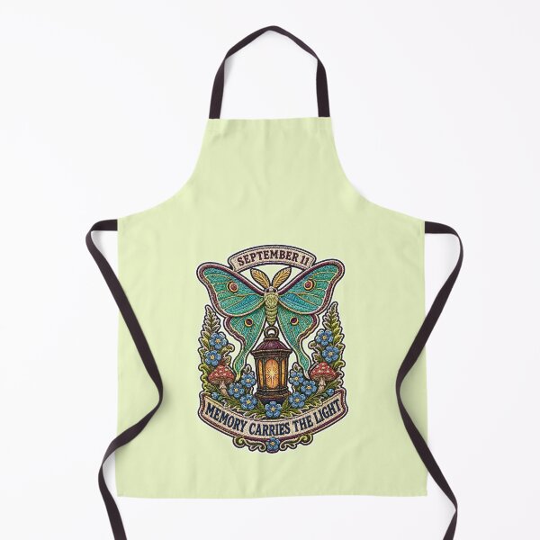 Item preview, September 11 Guardian Moth – Memory Carries the Light Embroidery Art designed and sold by Jaani-T.