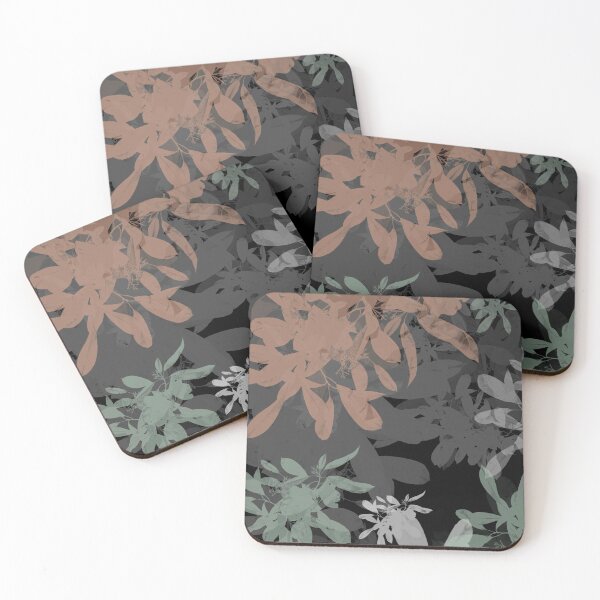 Item preview, Dark Moody Botanical Leaves Sillhouette Pattern designed and sold by GajaSedej.
