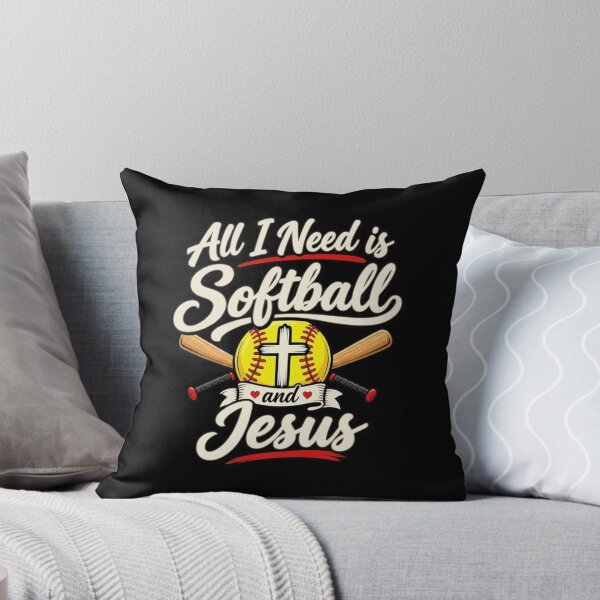 Item preview, All I Need Is Softball And Jesus Faith Cross Ball designed and sold by haitrieuic96.