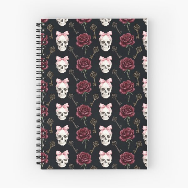 Item preview, Gothic Coquette Pattern - Skulls, Bows and Dark Roses designed and sold by conamor-bymel.