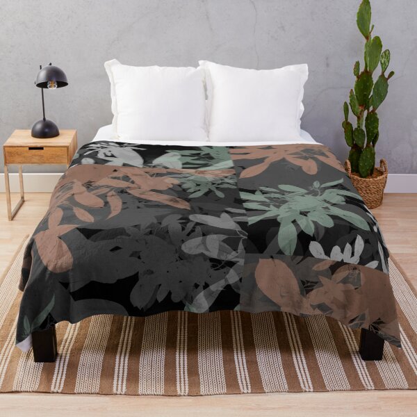 Item preview, Dark Moody Botanical Leaves Sillhouette Pattern designed and sold by GajaSedej.