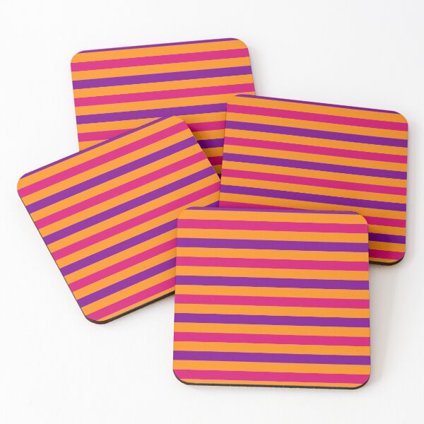 Item preview, Purple And Pink Stripes Design Orange  designed and sold by PatternTitan.