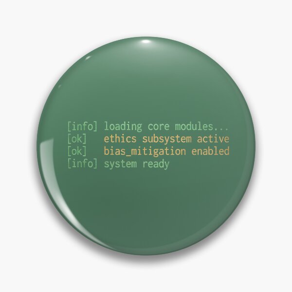 Item preview, Minimalist AI Ethics Code — Terminal Boot Screen designed and sold by Skaldcraft.