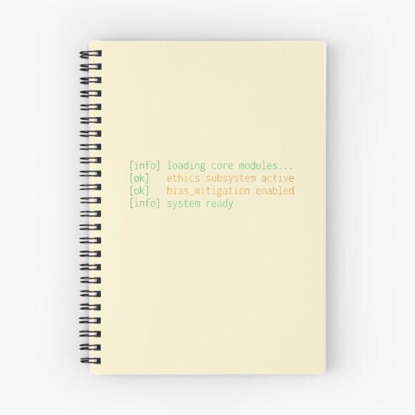 Item preview, Minimalist AI Ethics Code — Terminal Boot Screen designed and sold by Skaldcraft.