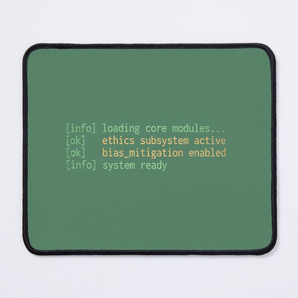 Item preview, Minimalist AI Ethics Code — Terminal Boot Screen designed and sold by Skaldcraft.