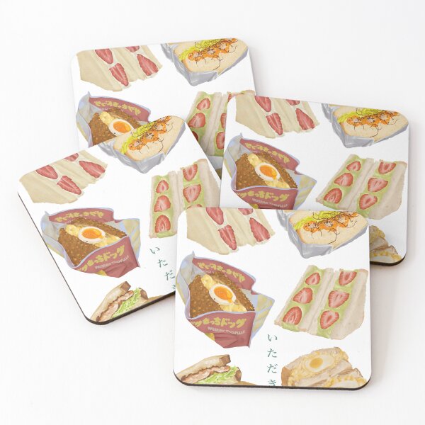 Item preview, Japanese Sando Collection – Strawberry, Egg & Katsu Sandwiches designed and sold by FeedMeLikeUDraw.
