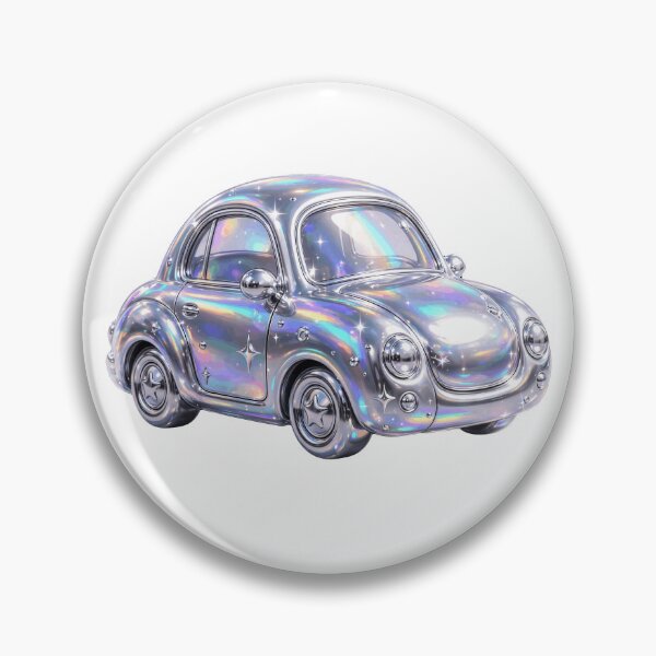 Item preview, Puffy Chrome Cute Retro Car designed and sold by Teeny Quities.