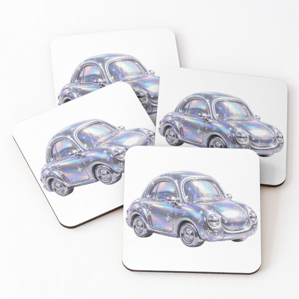 Item preview, Puffy Chrome Cute Retro Car designed and sold by Teeny Quities.