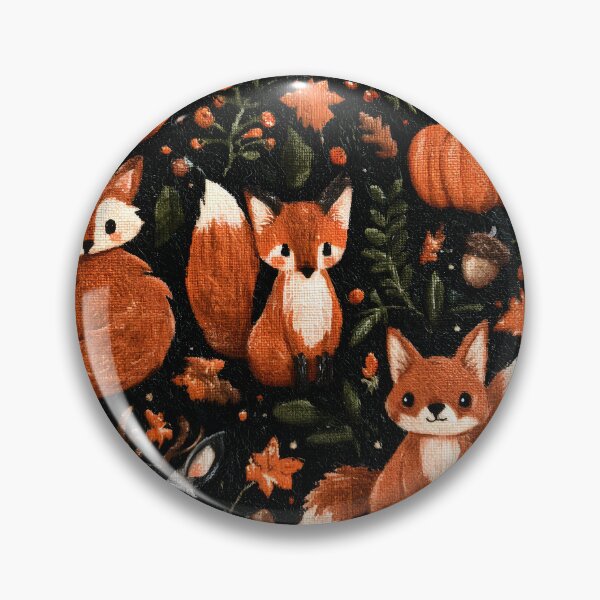 Item preview, Woodland Foxes & Pumpkins – Cozy Autumn Forest Pattern designed and sold by KAM-KAM-STORE.