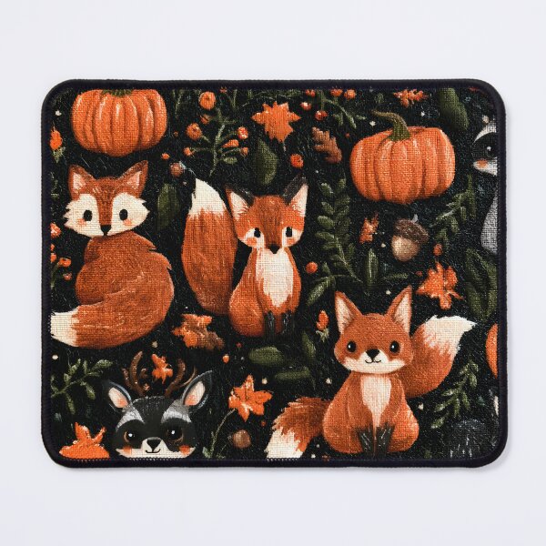 Item preview, Woodland Foxes & Pumpkins – Cozy Autumn Forest Pattern designed and sold by KAM-KAM-STORE.