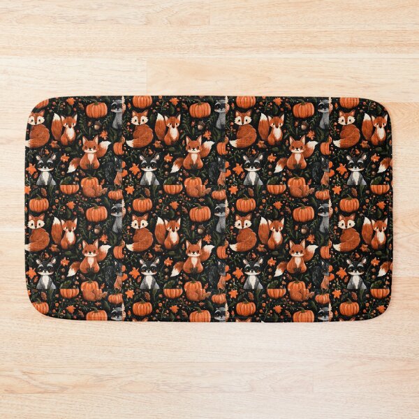 Item preview, Woodland Foxes & Pumpkins – Cozy Autumn Forest Pattern designed and sold by KAM-KAM-STORE.