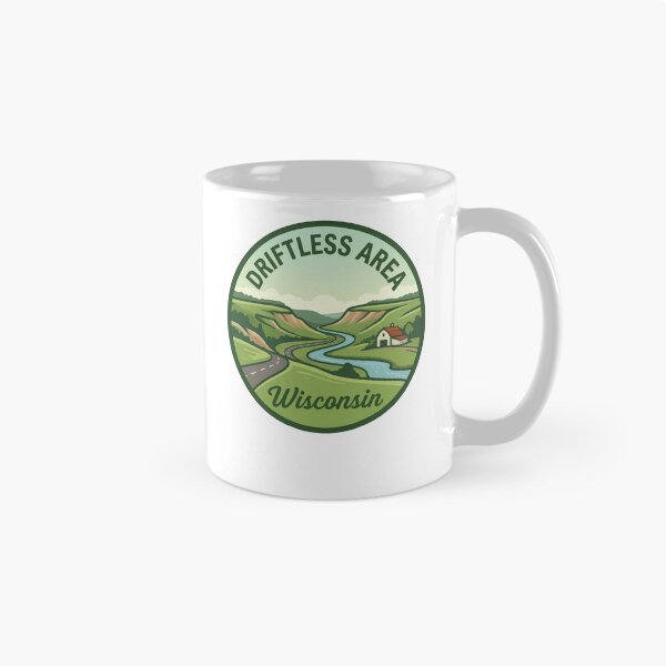 Item preview, Driftless Area Wisconsin Bluff Country Scenic River Vintage Badge designed and sold by LittleArij.