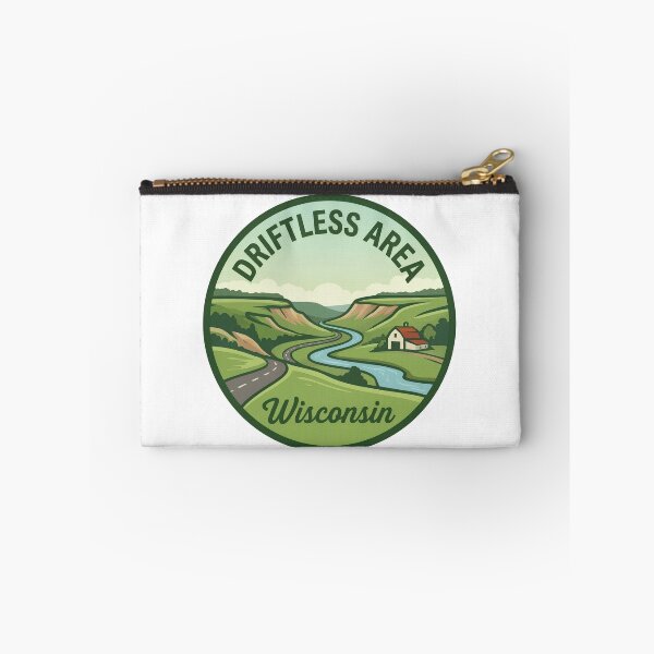 Item preview, Driftless Area Wisconsin Bluff Country Scenic River Vintage Badge designed and sold by LittleArij.