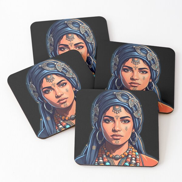 Item preview, Amazigh Berber Woman — Moroccan Tribal Portrait designed and sold by Faissal SBIAA.