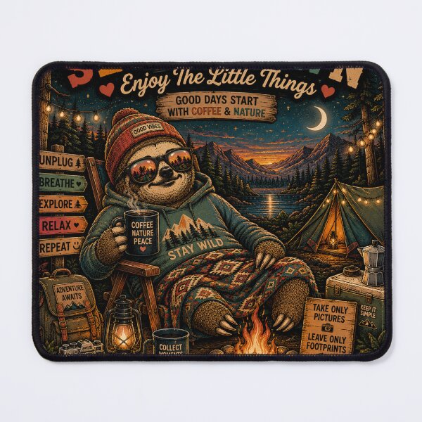 Item preview, Slow Down Enjoy the Little Things – Sloth Nature Adventure designed and sold by Molli98.
