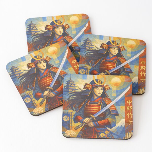 Item preview, Nakano Takeko - Pintura de guerrero samurai japonés designed and sold by GalleryKauffeld.