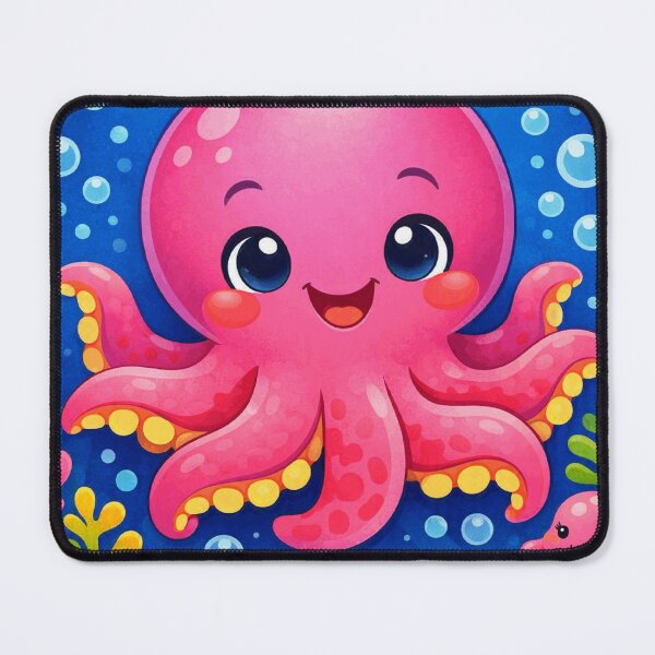 Item preview, Smiling Cartoon Octopus Delight designed and sold by hepopatterns.