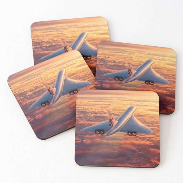 Item preview, Concorde Nose-On Above Sunset Clouds designed and sold by Airpower Art.