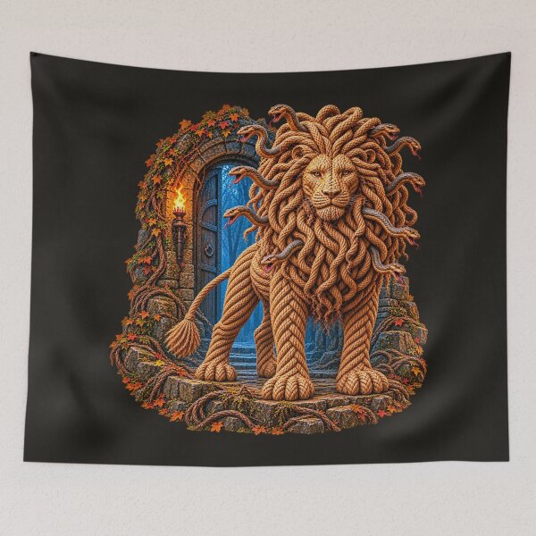 Item preview, Lion Guardian with a Living Serpent Mane designed and sold by JUTElCONIC.