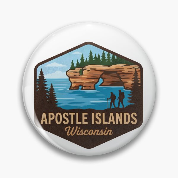 Item preview, Apostle Islands National Lakeshore Wisconsin Hiking Vintage Badge designed and sold by LittleArij.