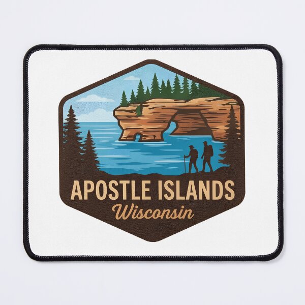 Item preview, Apostle Islands National Lakeshore Wisconsin Hiking Vintage Badge designed and sold by LittleArij.