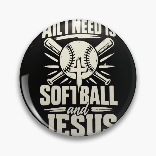 Item preview, All I Need Is Softball And Jesus Vintage Athletic Cross designed and sold by haitrieuic96.