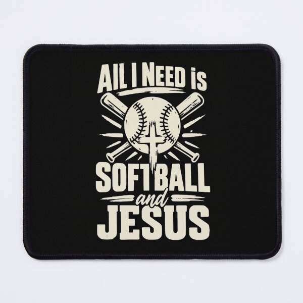 Item preview, All I Need Is Softball And Jesus Vintage Athletic Cross designed and sold by haitrieuic96.