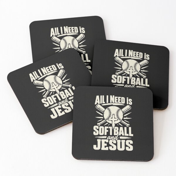 Item preview, All I Need Is Softball And Jesus Vintage Athletic Cross designed and sold by haitrieuic96.