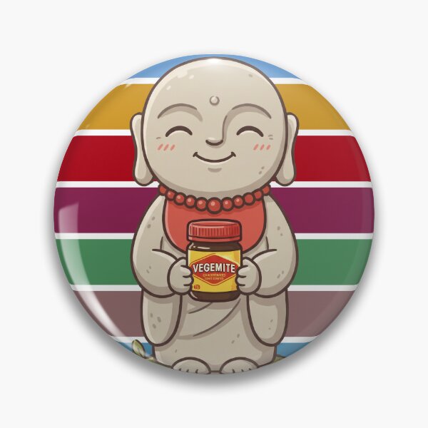 Item preview, Happy Little Vegemite Monk – Cute Australian Buddhist Meditation designed and sold by LOVEARTDESIGN.