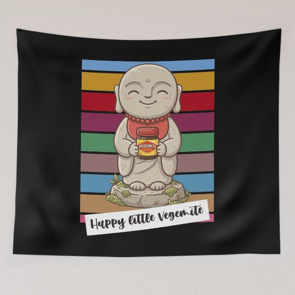 Item preview, Happy Little Vegemite Monk – Cute Australian Buddhist Meditation designed and sold by LOVEARTDESIGN.
