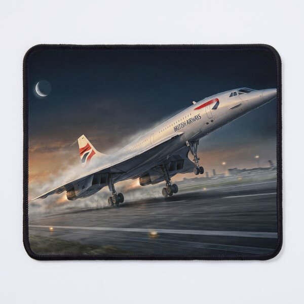 Item preview, Concorde Takeoff Beneath Crescent Moon designed and sold by Airpower Art.
