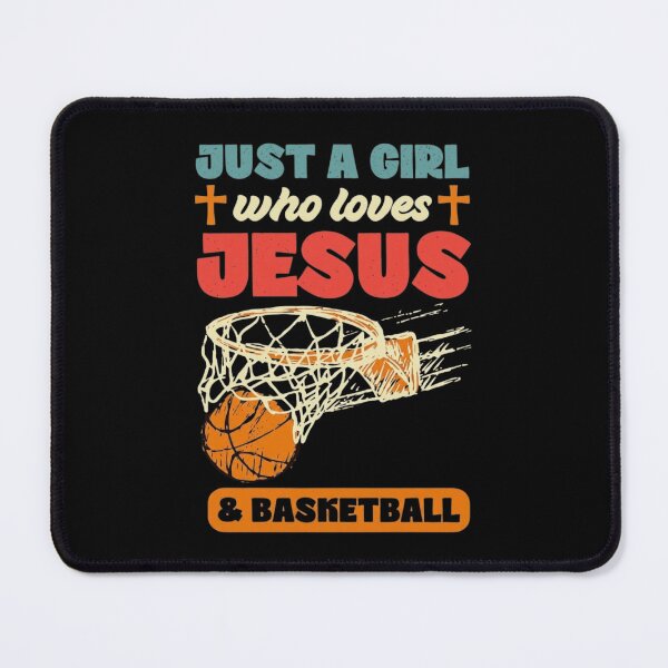Item preview, Just A Girl Who Loves Jesus And Basketball Vintage Christian Athlete designed and sold by haitrieuic96.