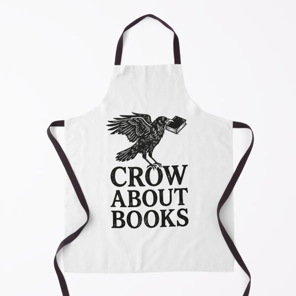 Item preview, Crow About Books Funny Raven Reader Pun Vintage Block Print Literary designed and sold by raedattia.