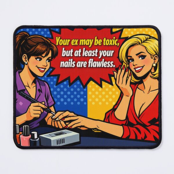 Item preview, Toxic Ex Funny Nail Quote – Your Nails Are Flawless Retro Pop Art designed and sold by Lalala cute.