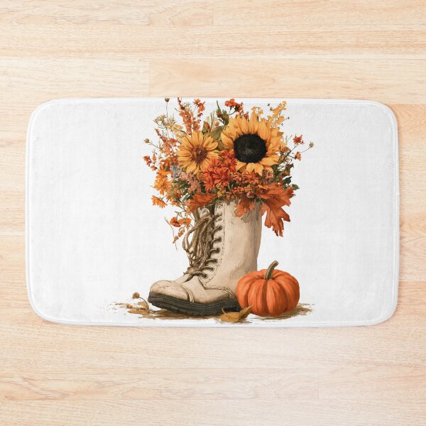 Item preview, Autumn Boot Bouquet with Sunflowers & Pumpkin designed and sold by KAM-KAM-STORE.