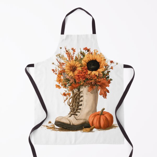 Item preview, Autumn Boot Bouquet with Sunflowers & Pumpkin designed and sold by KAM-KAM-STORE.