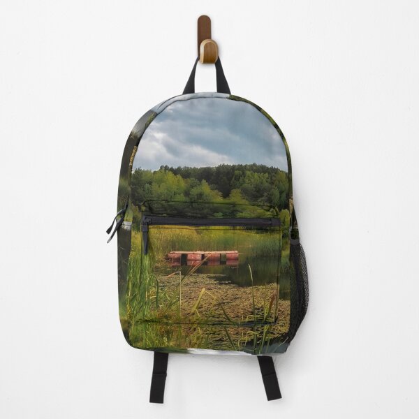 Item preview, Serene Balkan Lake Landscape Canvas Print | Tranquil Forest & Pond Photography | Fine Art Nature Wall Decor | Panoramic Countryside Horizon Poster designed and sold by SergioMiklos.