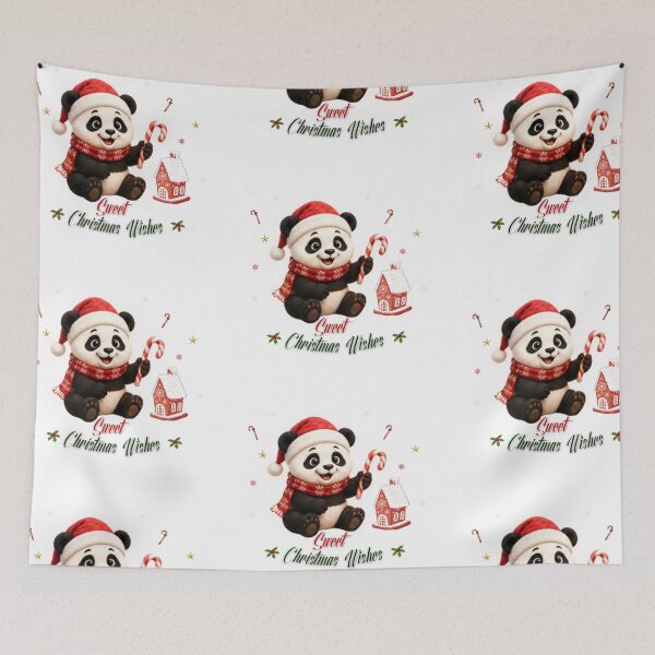 Item preview, Cute Christmas Panda Sweet Holiday Wishes designed and sold by EnginerdStudio.