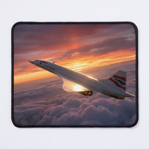 Item preview, Concorde Flying Toward Orange Sunset designed and sold by Airpower Art.