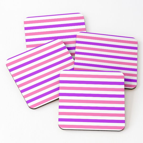 Item preview, Purple And Pink Stripes Design White  designed and sold by PatternTitan.