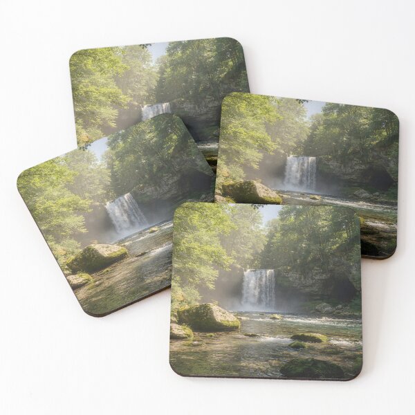 Item preview, Sunlit Forest Waterfall designed and sold by coolr42.